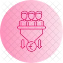 Sales Pipeline Deal Tracking Conversion Process Icon