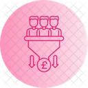 Sales Pipeline Revenue Strategy Business Development Icon