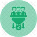 Sales Pipeline Revenue Strategy Business Development Icon