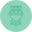 Sales Pipeline Revenue Strategy Business Development Icon