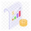 Business Report Growth Report Financial Report Icon