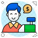 Salesman Marketer Merchant Icon