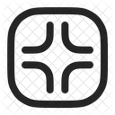 Contorno Salir Del Cuadrado De Pantalla Completa Icono
