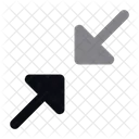 Salir De Pantalla Completa Minimizar Flecha Icono