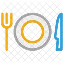 Salle A Manger Assiette Fourchette Icon