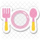 Salle A Manger Assiette Fourchette Icon