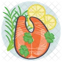Healthy Grilled Salmon Icon
