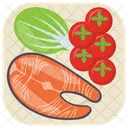 Healthy Grilled Salmon Icon
