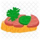 Salmon Canape Party Food Healthy Eats Icon