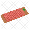 Salmon Sashimi Fillet Slices Thin Slices Icon