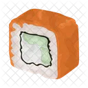 Salmon sushi roll  Icon