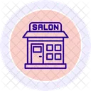 Icono De Linea De Salon De Belleza Icono