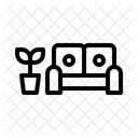 Lounge Sitzgelegenheiten Wohnraum Symbol