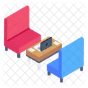 Wohnzimmer Sitzecke Lounge Symbol