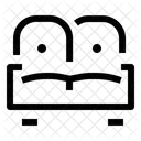 Wohnzimmer Couch Sofa Symbol