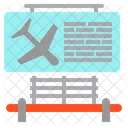 Lounge Flughafen Schild Symbol