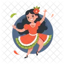 Salsa Woman Character Icon