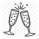 Saludos Brindis Celebracion Icono