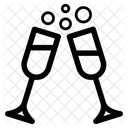 Saludos Bebida Brindis Icono