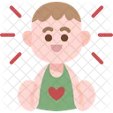 Sano En Forma Fuerte Icono