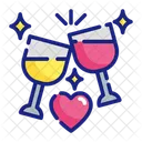 Saludos Brindis Bebida Icono