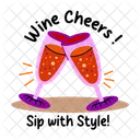 Saludos del vino  Icono