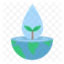 Ecologia Dia Del Agua Ahorro De Agua Icono