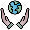 Salvar El Mundo Mano Naturaleza Icono