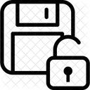 Disquete Desbloquear Bloquear Ícone