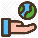 Salvar El Mundo Ahorrar Energia Icono