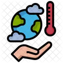 Salve O Clima Grau Terra Ícone