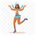 Samba Female Dancer Brazil Dancer Brazil Carnival Icon