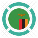 Sambia Flagge Symbol