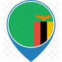 Sambia Flagge Welt Symbol