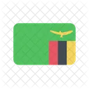 Sambia ZM Flagge Land Symbol