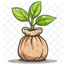 Saatgutbeutel Tasche Landwirtschaft Symbol