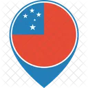 Samoa Flag World Icon