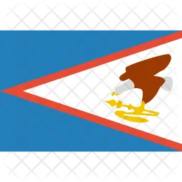 Samoa Americana Flag Icono