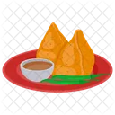 Samosa Snack Fry Item Icon