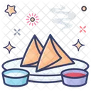 Samosas Snack Traditional Food Icon