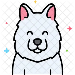 Samoyed dog  Icon