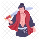 Samurai Guerreiro Japones Cavaleiro Japones Ícone
