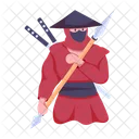 Samurai Ninja Game Fighter Samurai Character Icône