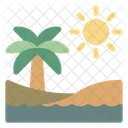 Flat Desert Island Icon