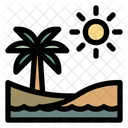 Linear Color Desert Island Icon