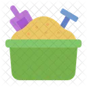 Sand Box Play Toy Icon