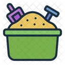Sand Box Play Toy Icon