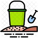 Sand Bucket Summer Children Toys Icon