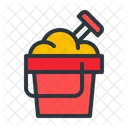 Sand Bucket Shovel Icon