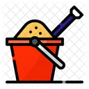 Kid And Baby Sand Bucket Beach Toy Icon